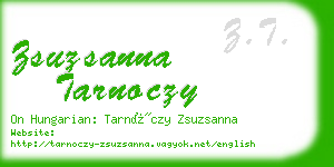 zsuzsanna tarnoczy business card